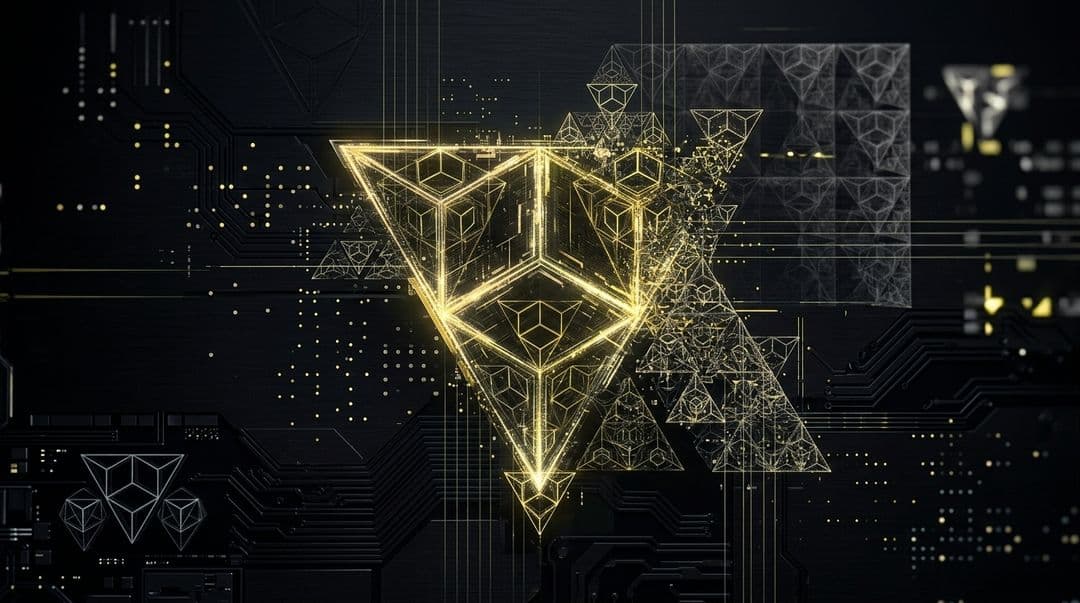 Logo futurista da Conquer